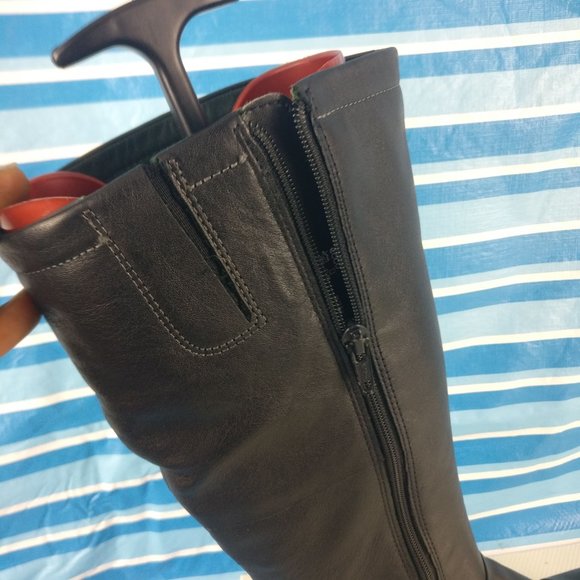 Riding boot, Tall boot, 100%LEATHER in Full Zip High boot 37/6.5us LEATHER upper - Picture 5 of 13